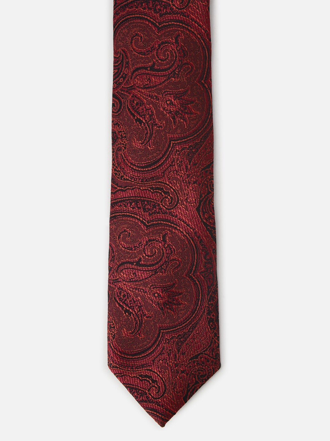 

Van Heusen Men Ethnic Motifs Woven Design Tie, Red