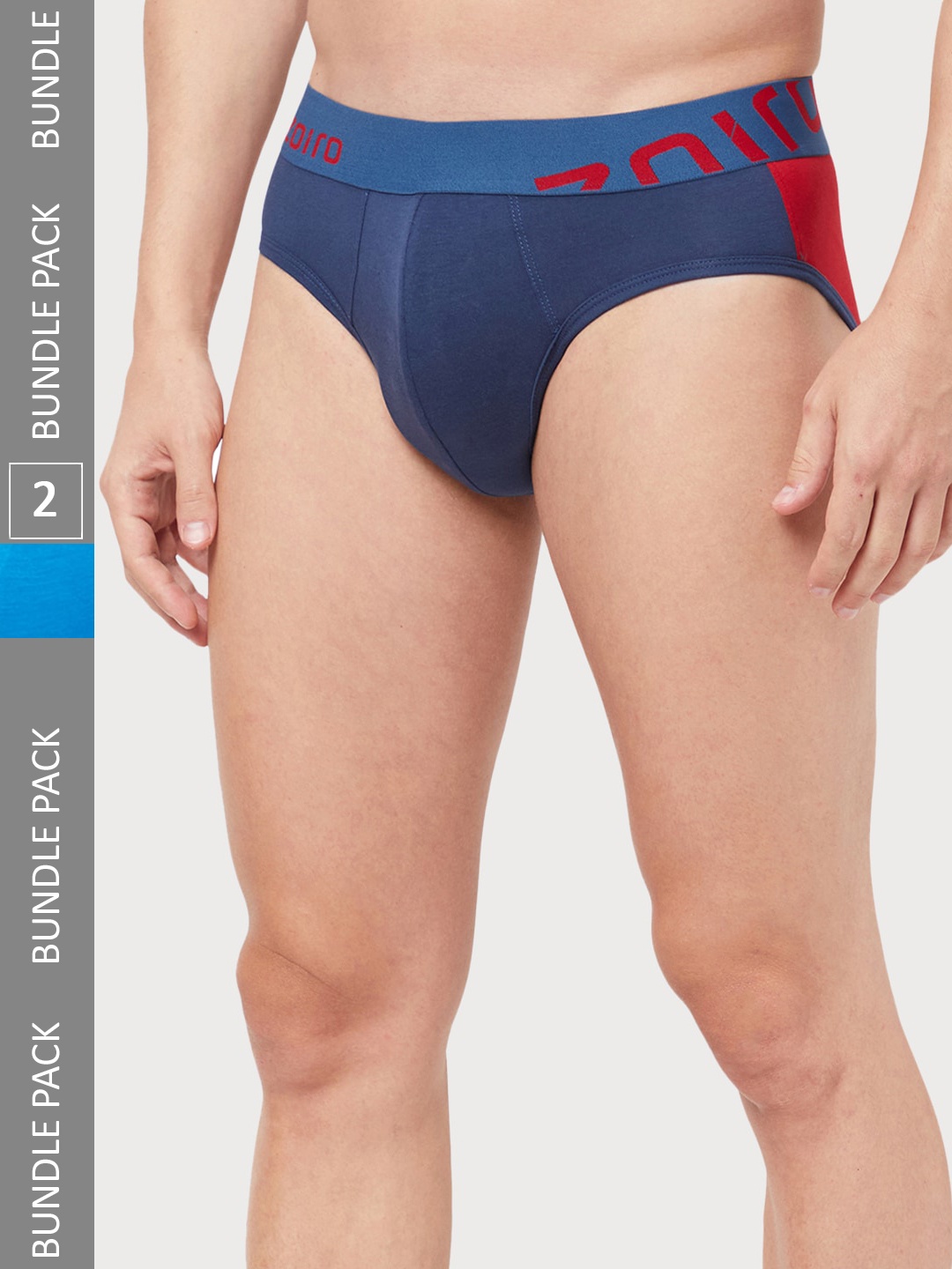 

Zoiro Men Pack Of 2 Anti-Bacterial Basic Briefs, Blue