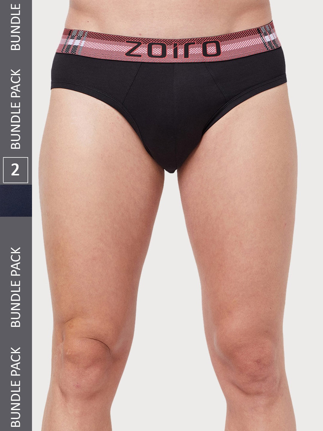 

Zoiro Men Pack Of 2 Basic Briefs, Navy blue