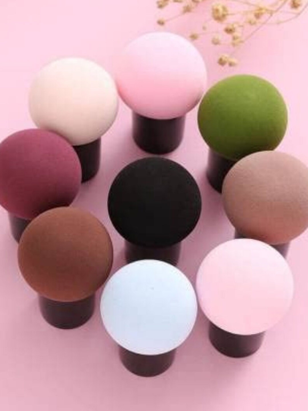 

FEELHIGH Set of 5 Professional Mushroom Shape Blender Makeup Sponges, Multi