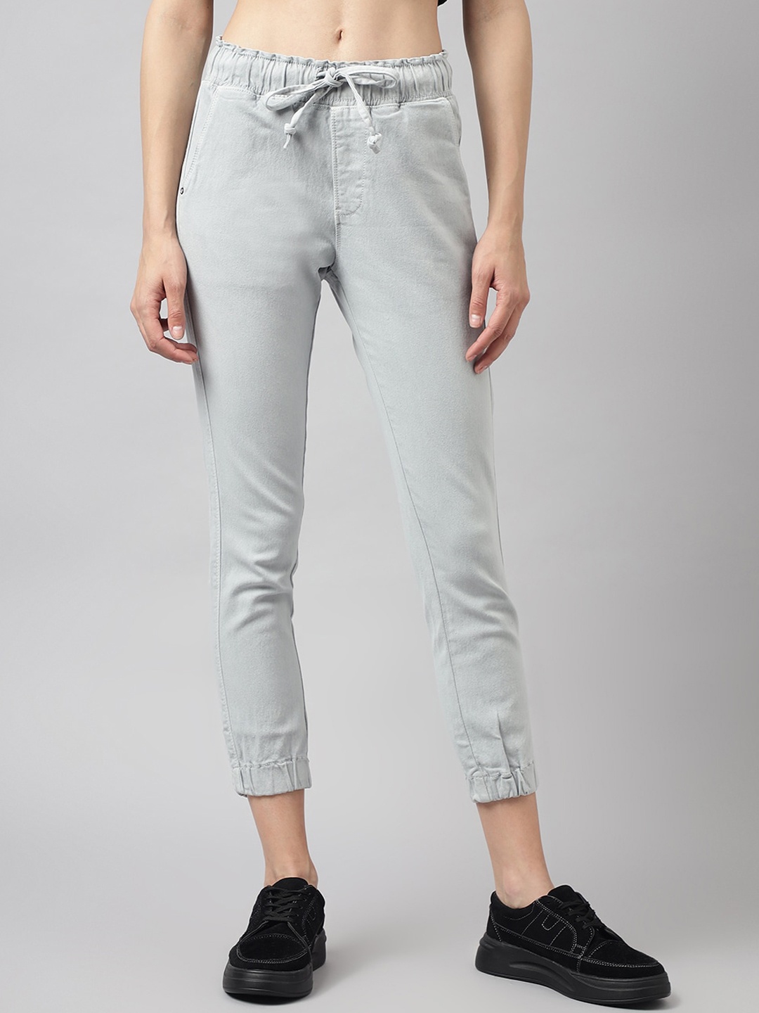 

Code 61 Women Easy Wash Cotton Joggers, Grey