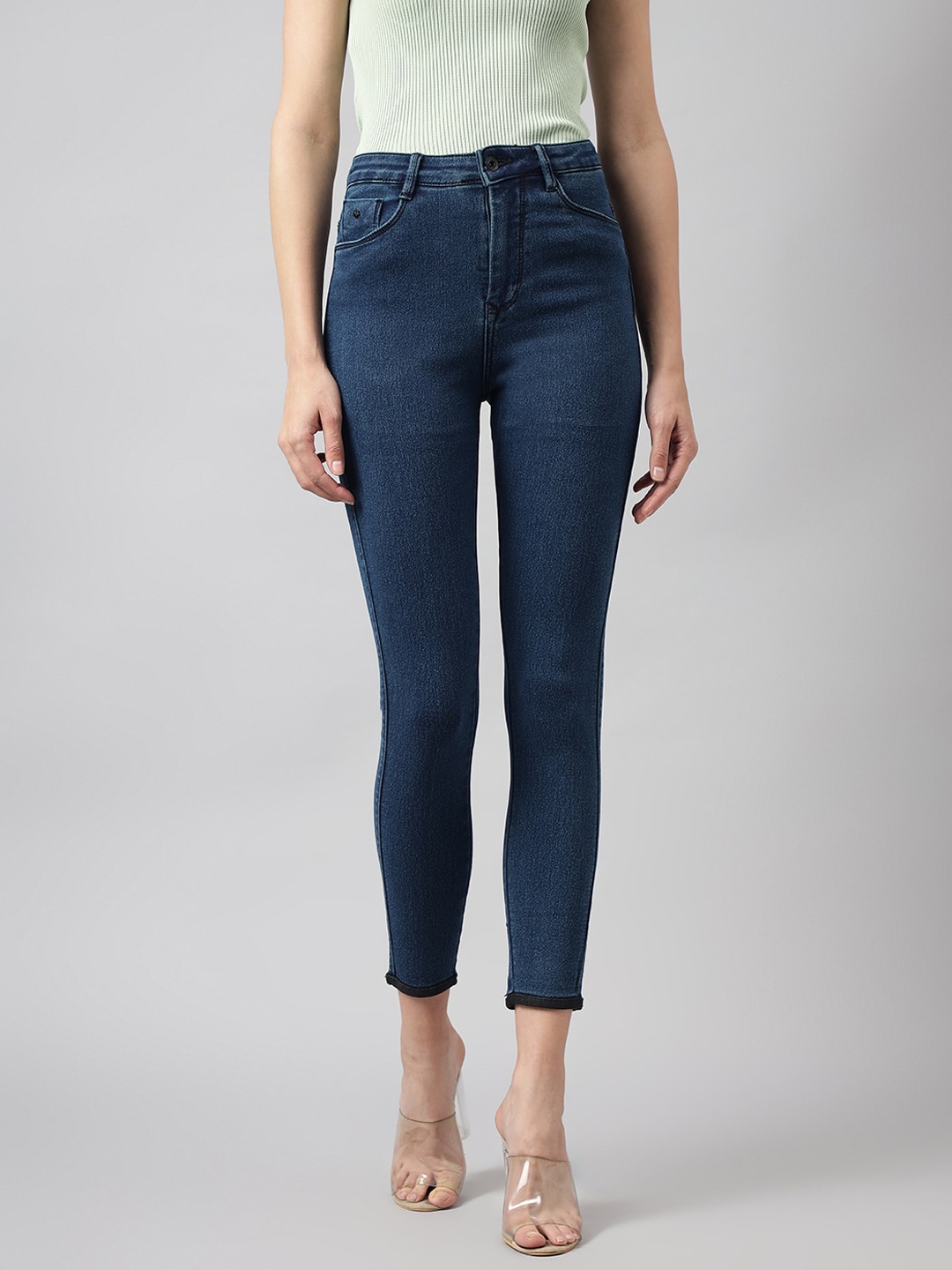 

Code 61 Women Skinny Fit High-Rise Stretchable Jeans, Navy blue