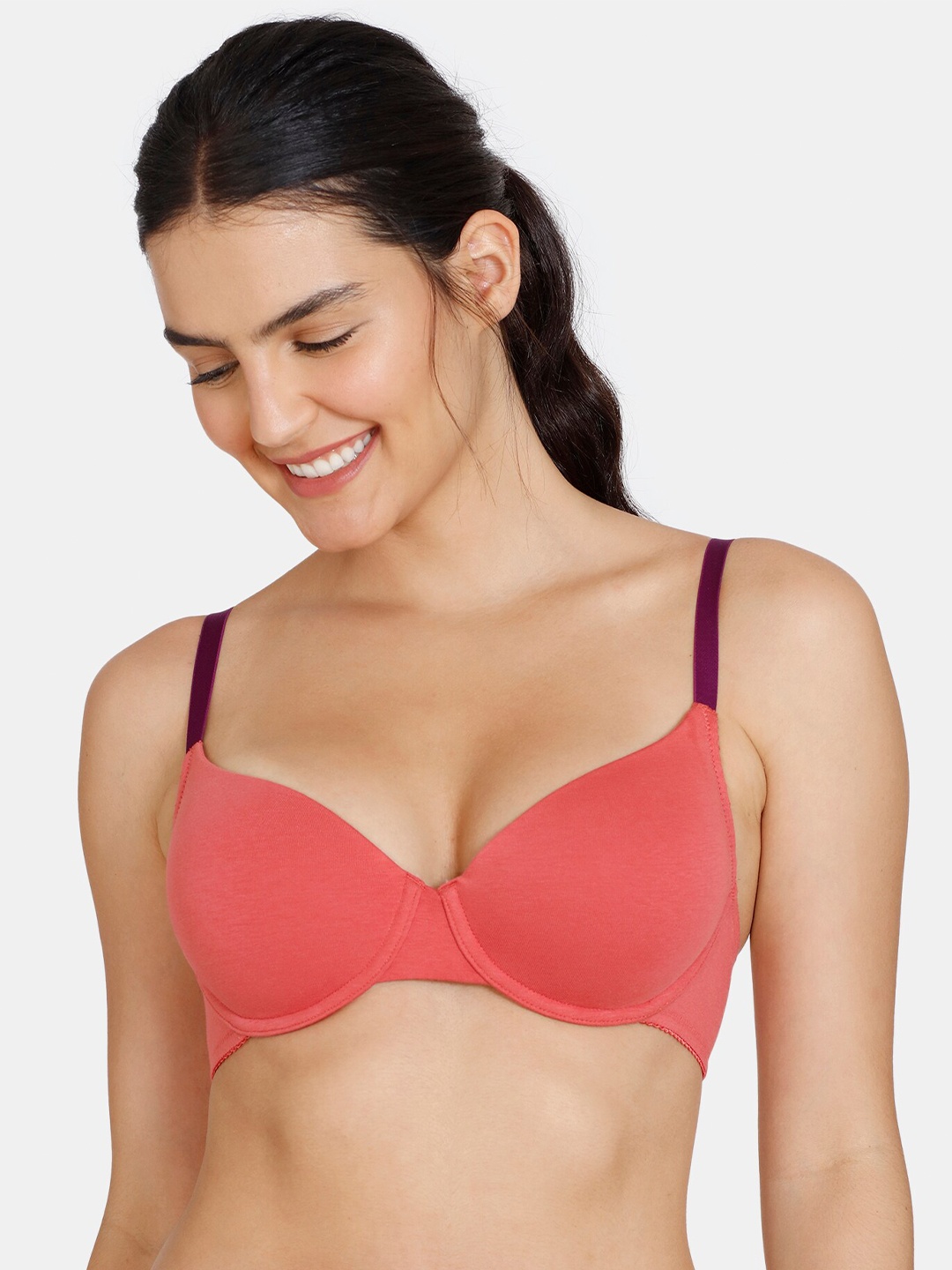 

Zivame Underwired Lightly Padded Bra, Pink