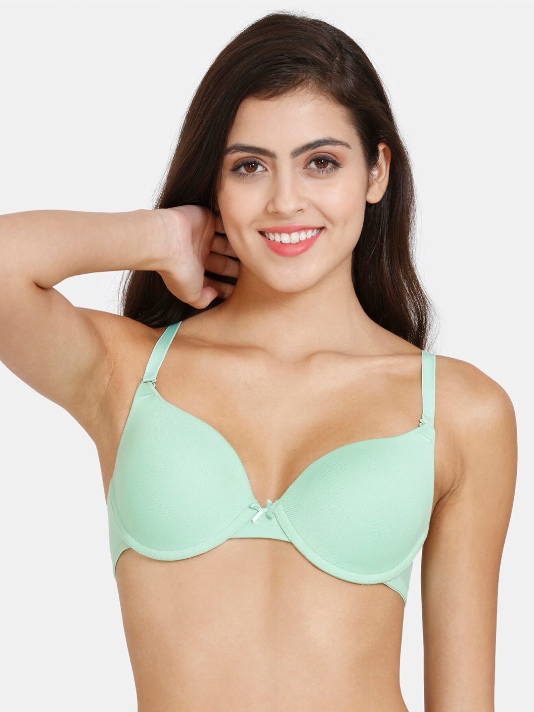 

Zivame Underwired Lightly Padded Pushup Bra, Green