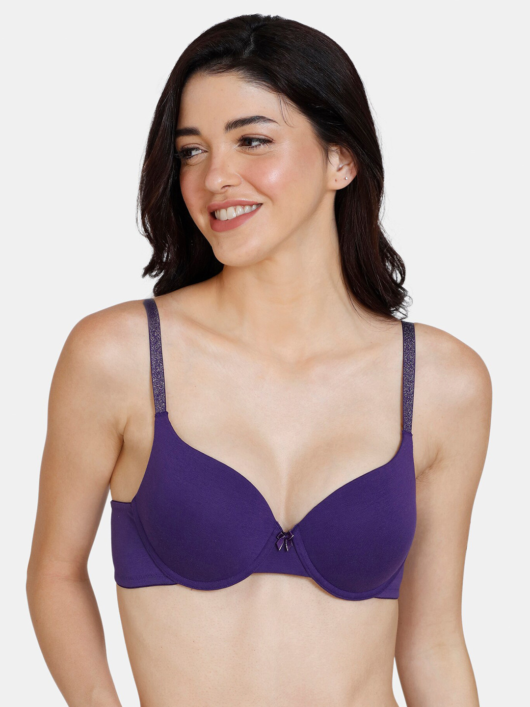 

Zivame Underwired Lightly Padded All Day Comfort T-shirt Bra, Purple