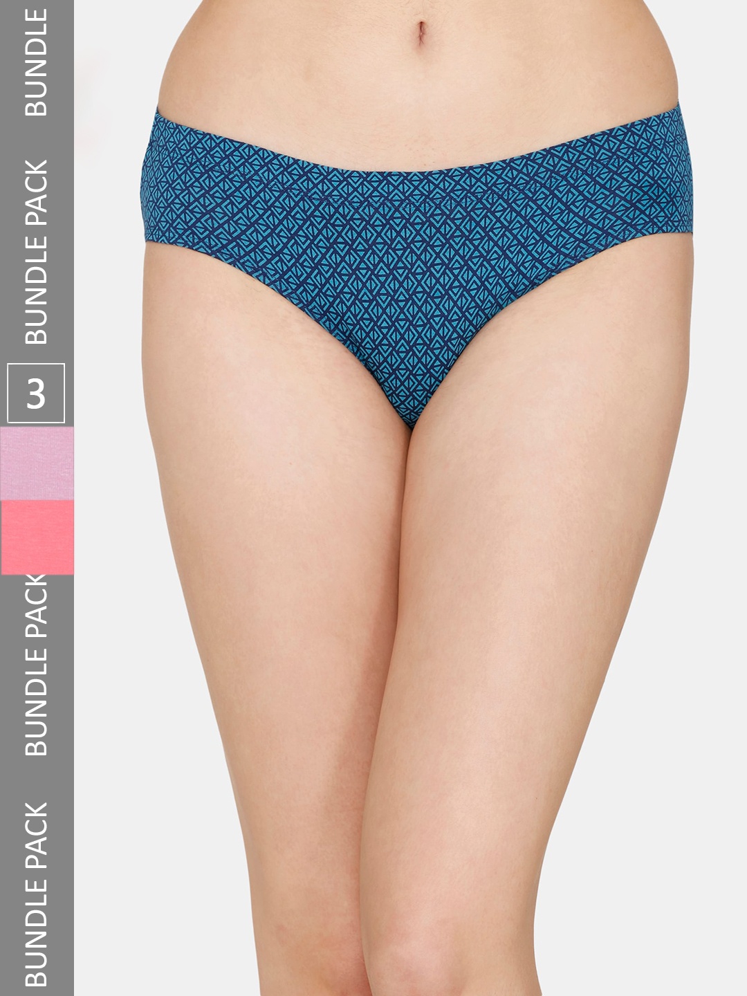 

Zivame Pack Of 3 Low-Rise Hipster Briefs, Peach
