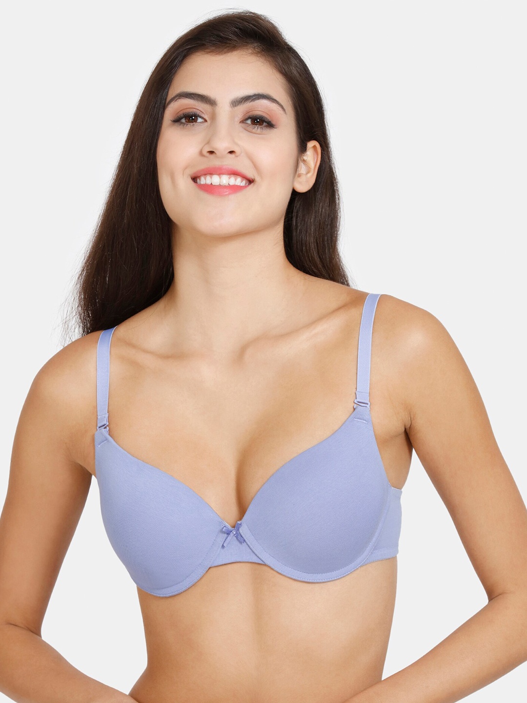 

Zivame Underwired Lightly Padded Pushup Bra, Blue