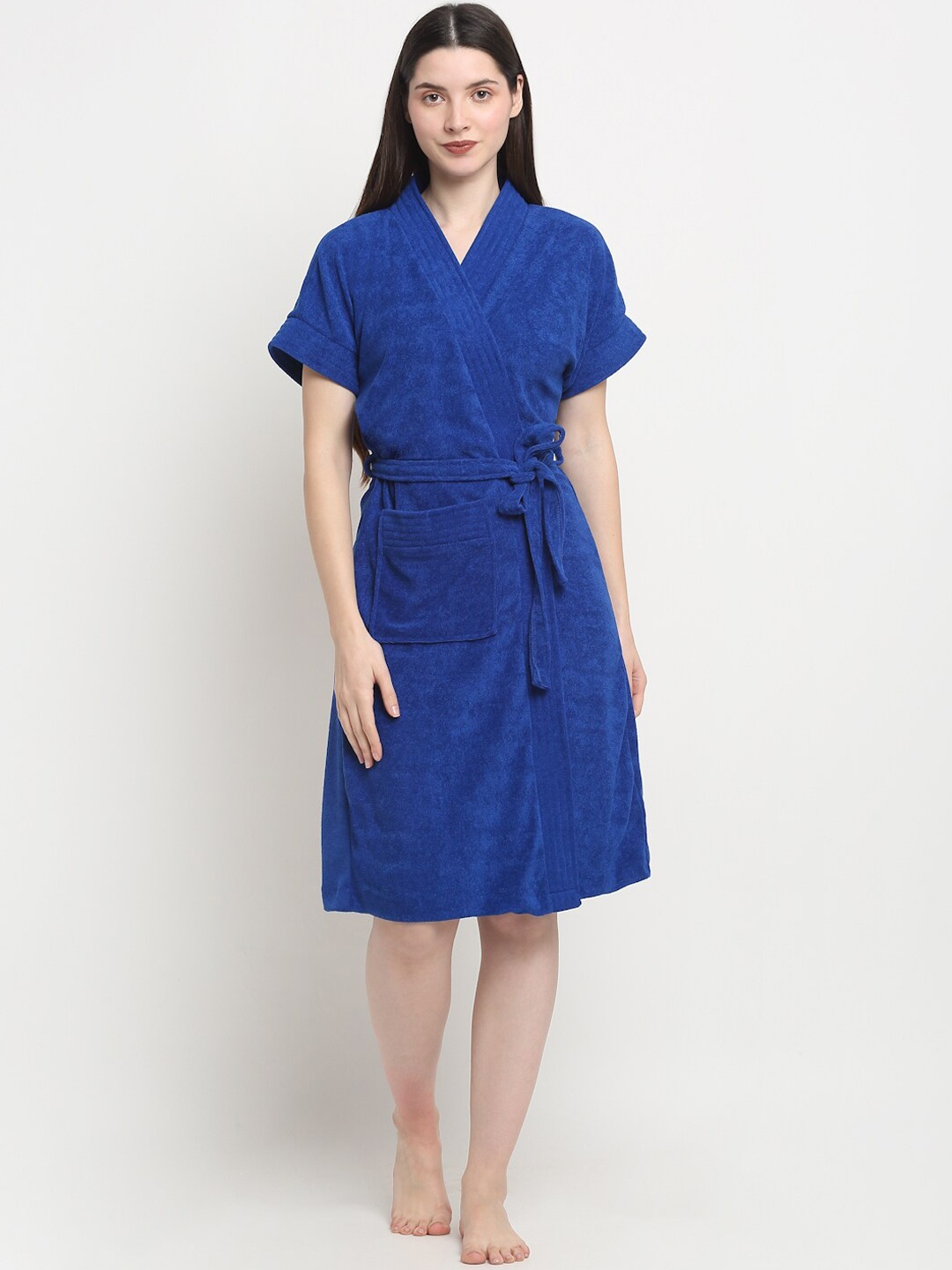 

Creeva Everyday Collection Half Sleeve Bath Robe, Blue