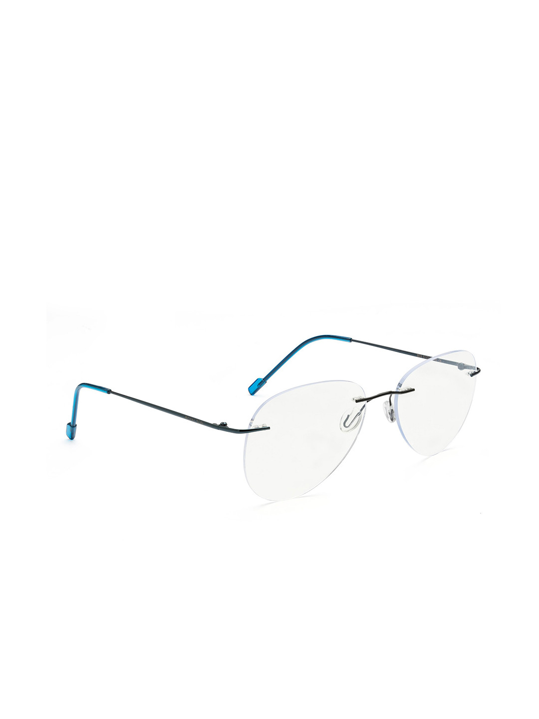 

ROYAL SON Unisex Rimless Aviator Frames, Blue