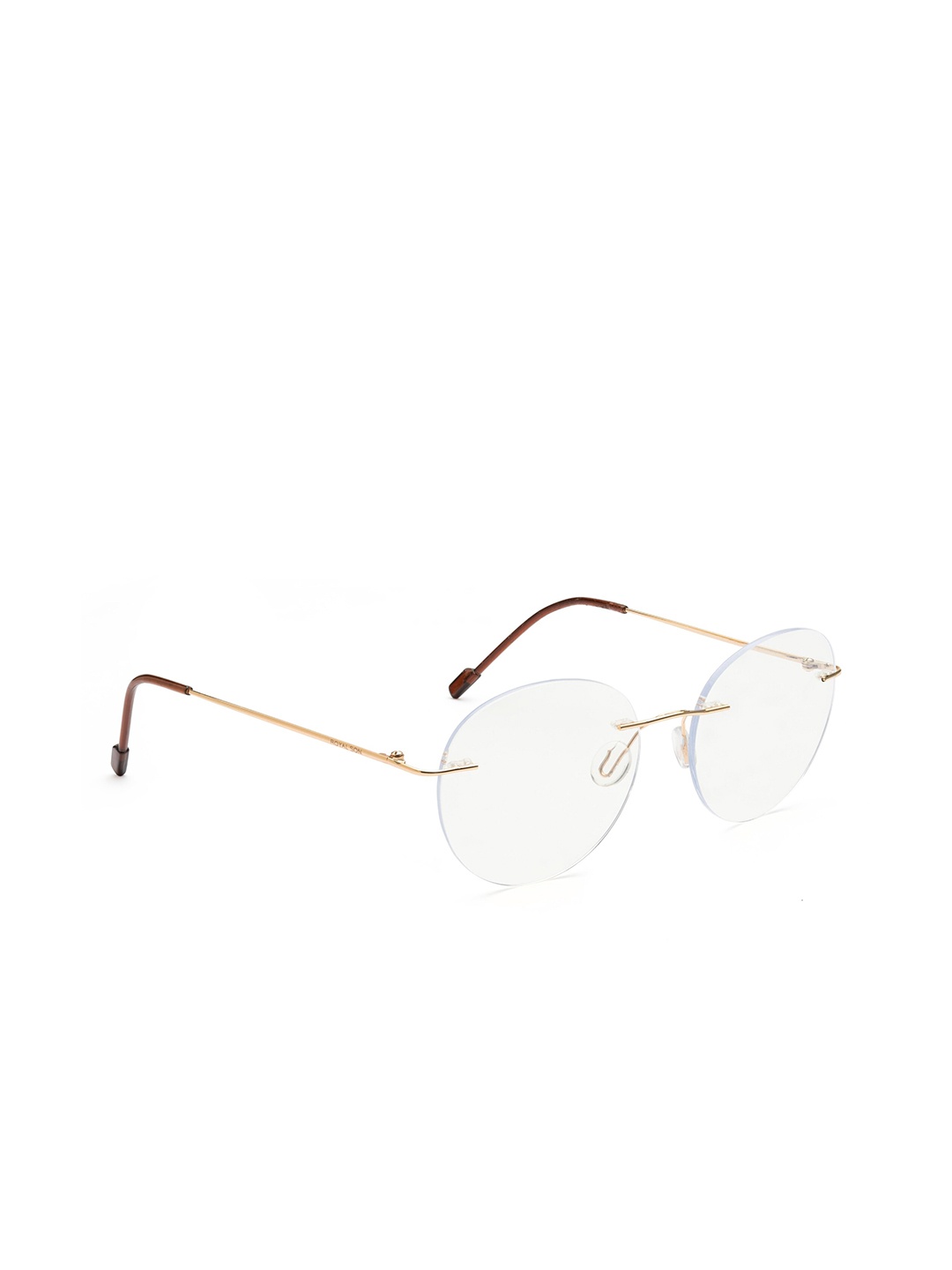 

ROYAL SON Unisex Rimless Round Frames, Gold