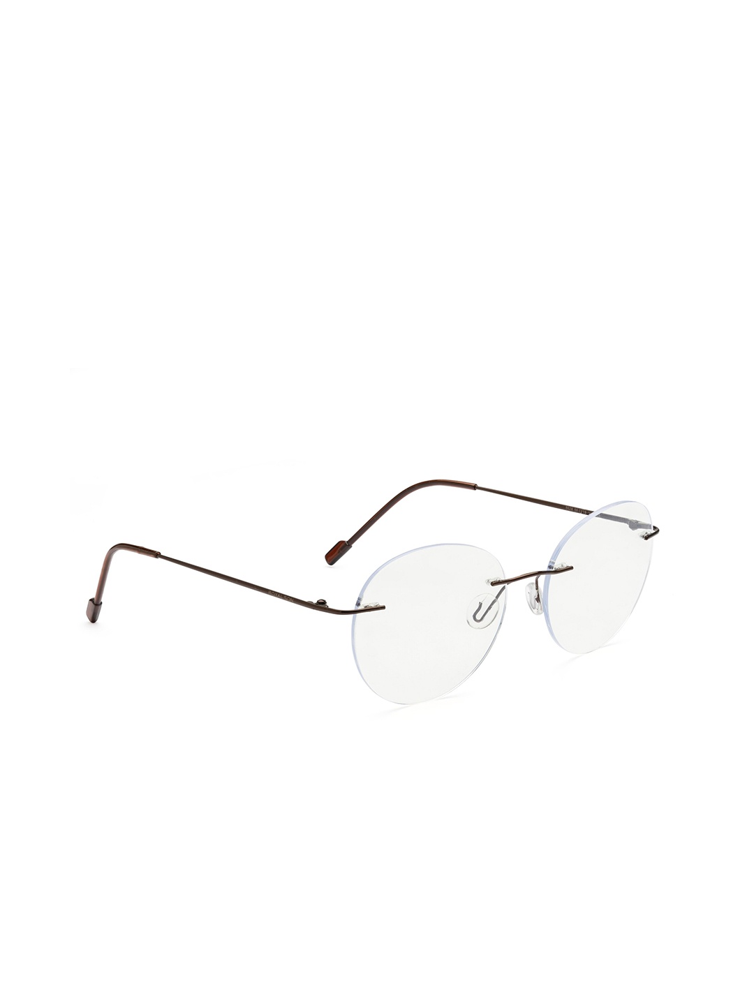

ROYAL SON Rimless Round Spectacle Frames SF0050-C3, Brown