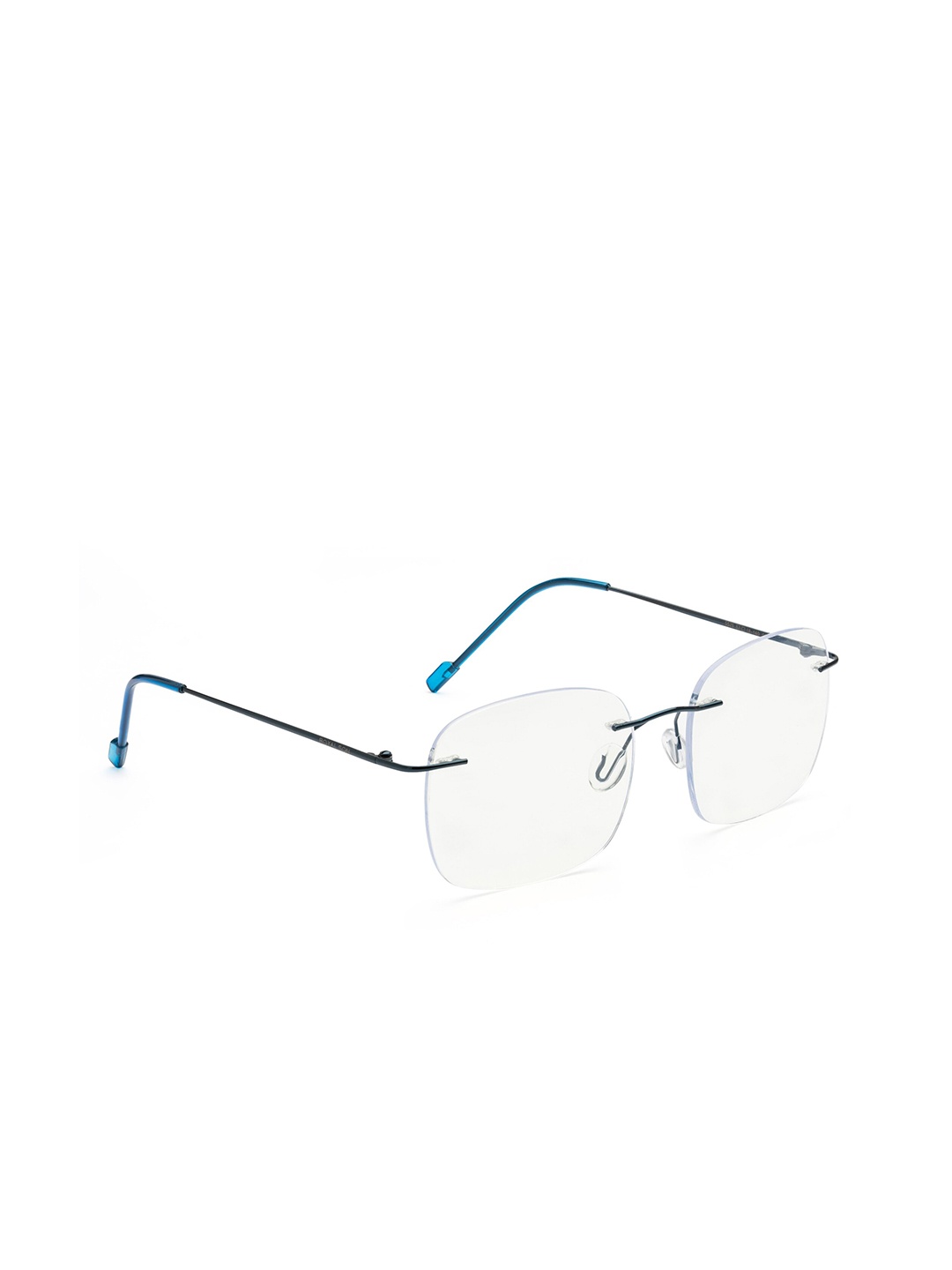

ROYAL SON Rimless Rectangle Spectacle Frames SF0051-C5, Blue