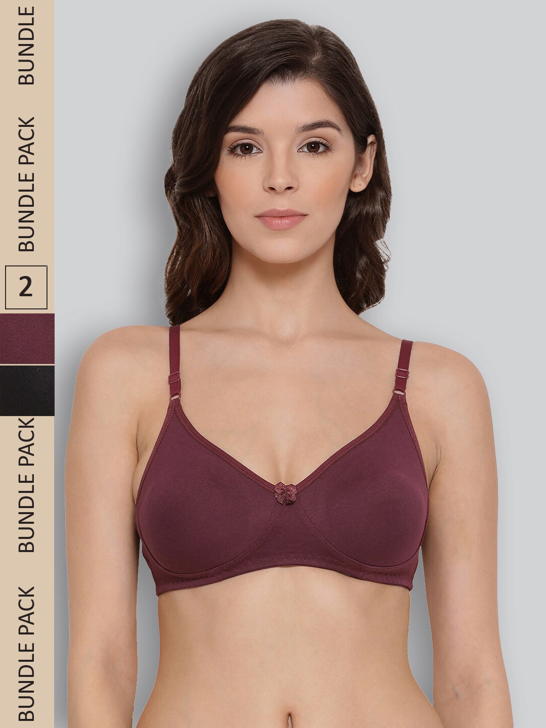 

LYRA Pack Of 2 Full Coverage Cross Over Comfort Bra, Black