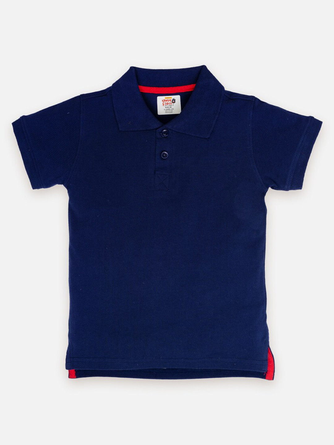 

AMUL Kandyfloss Kids Polo Collar Pure Cotton T-shirt, Navy blue