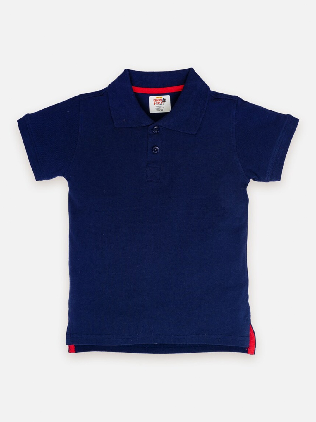 

AMUL Kandyfloss Kids Polo Collar Cotton T-shirt, Navy blue