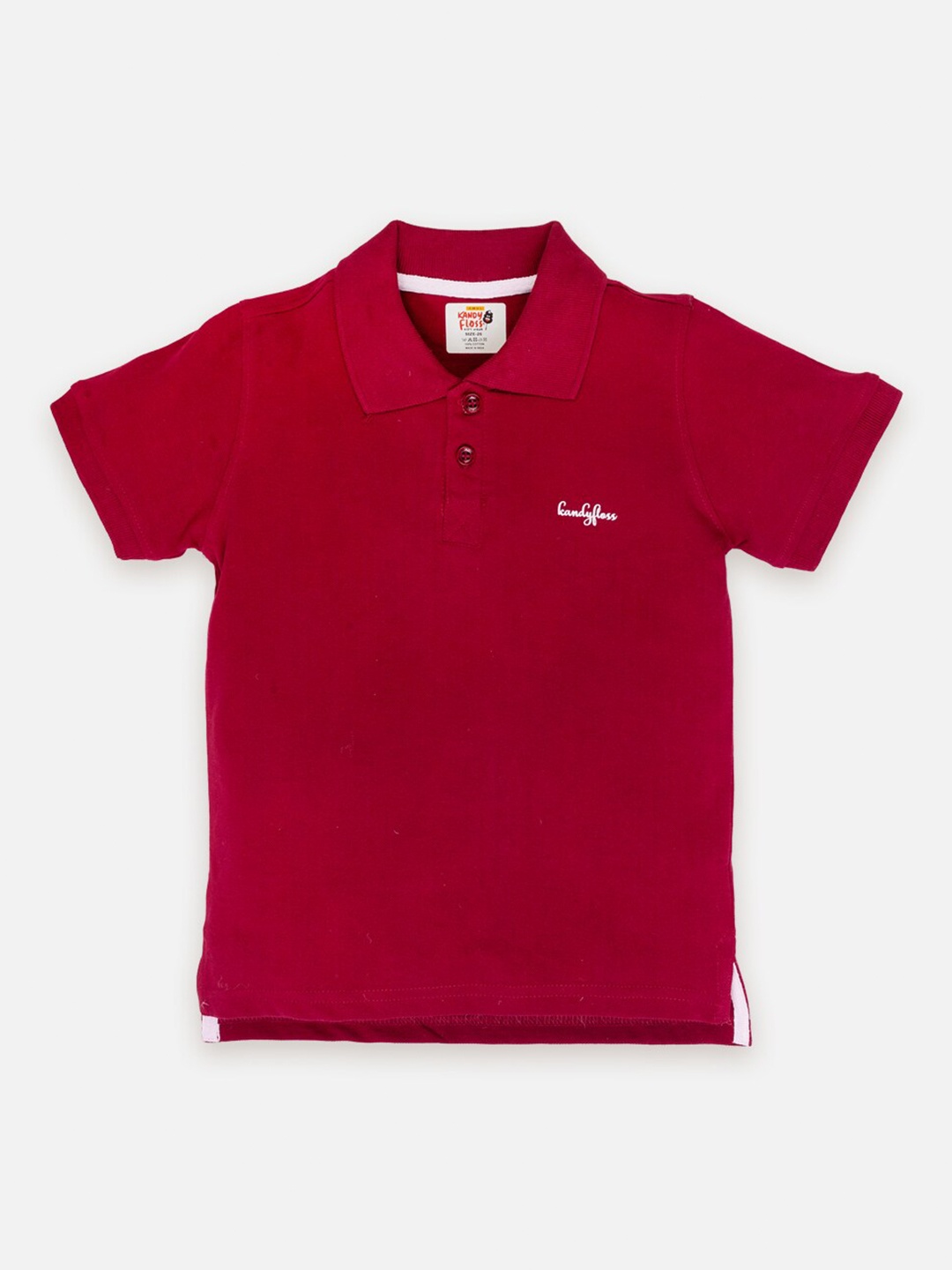 

AMUL Kandyfloss Kids Polo Collar Pure Cotton T-shirt, Maroon