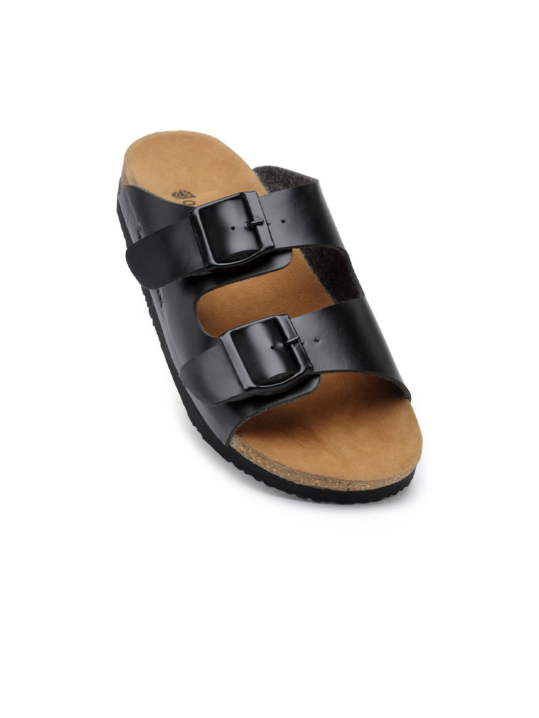 

Ortho Rest Buckled Open Toe Flats, Black