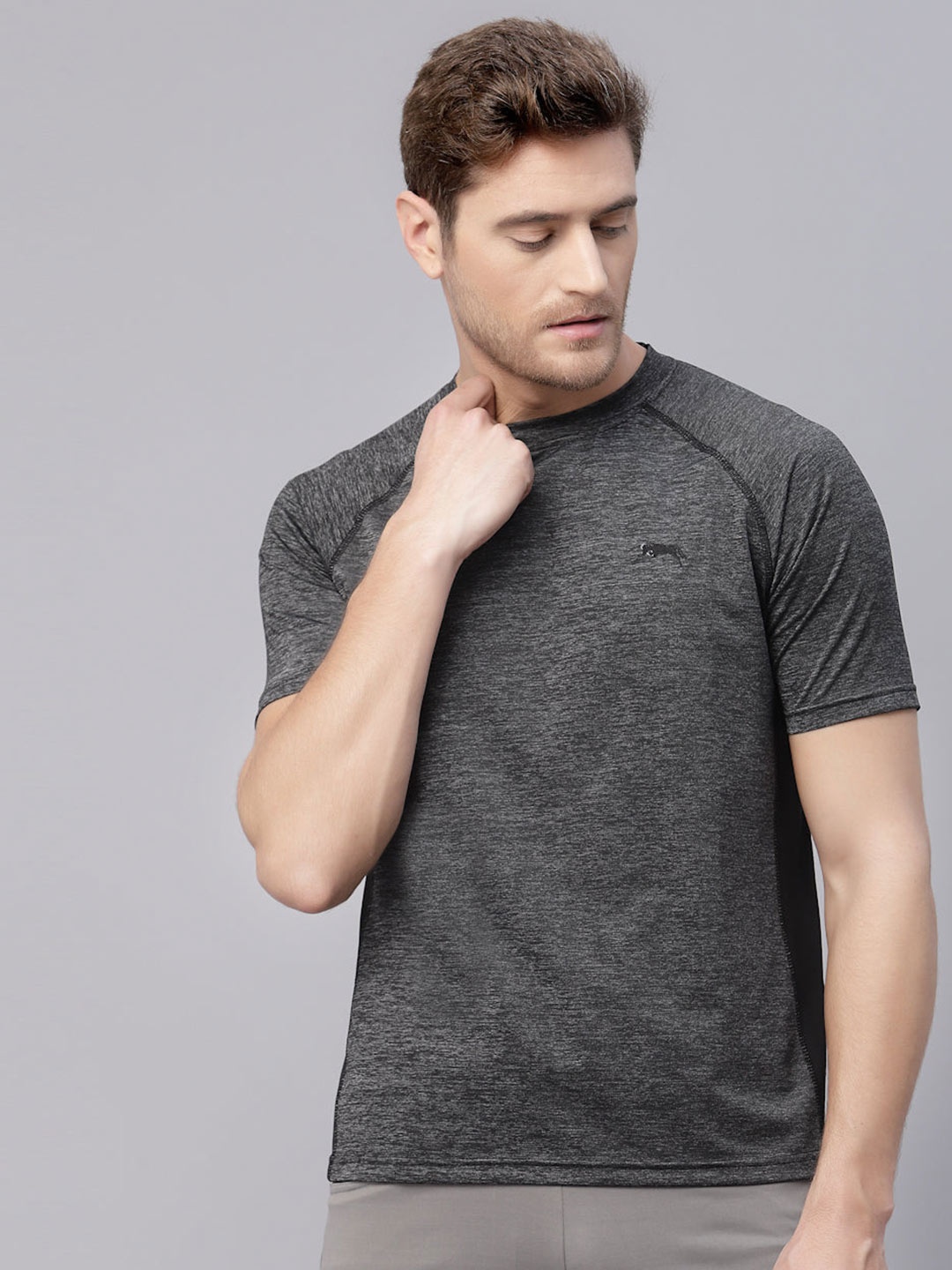 

JUMP USA Round Neck Raglan Sleeves T-shirt, Grey