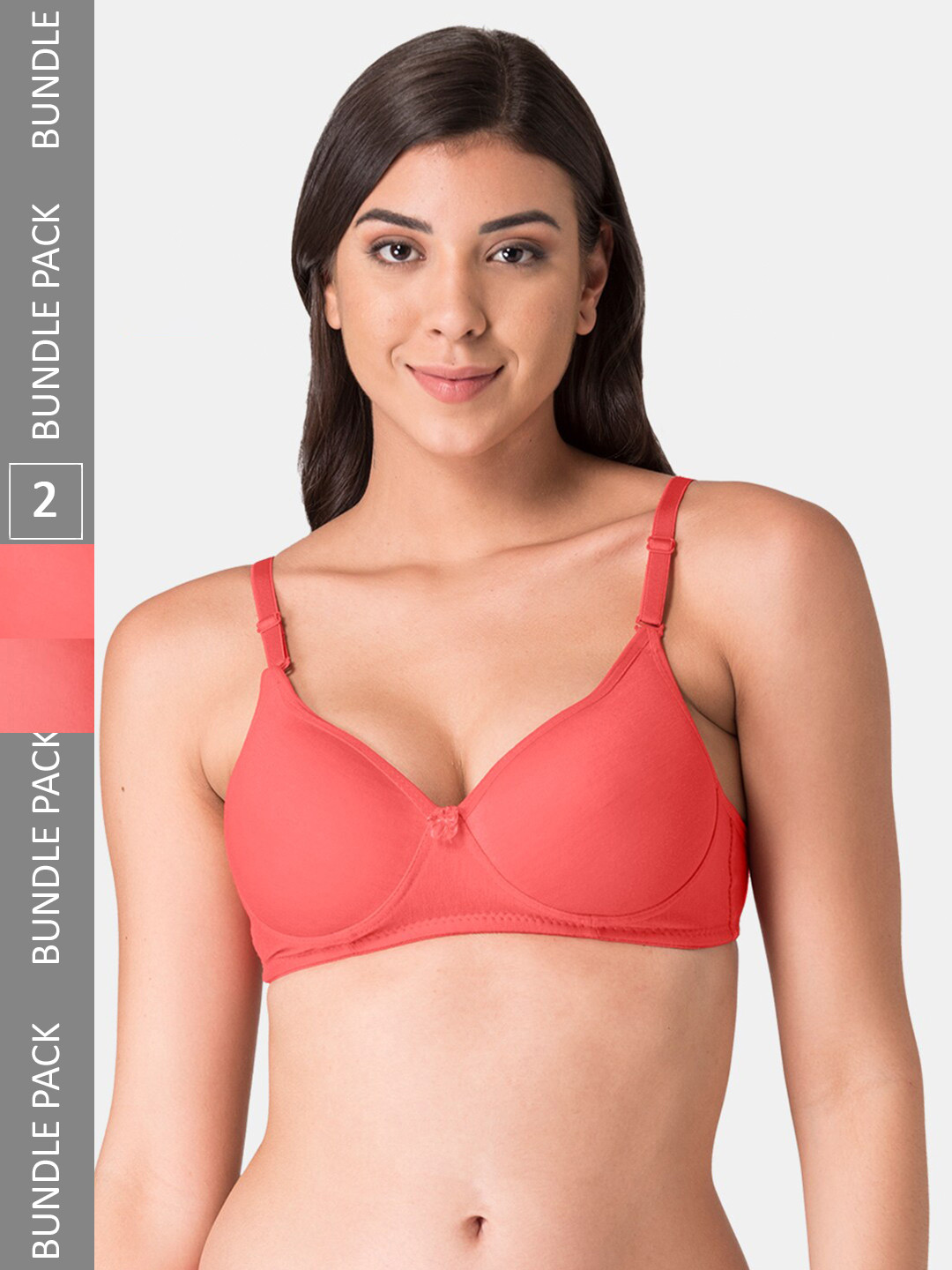 

KOMLI Push-Up Super Heavily Padded Everyday Bra, Coral