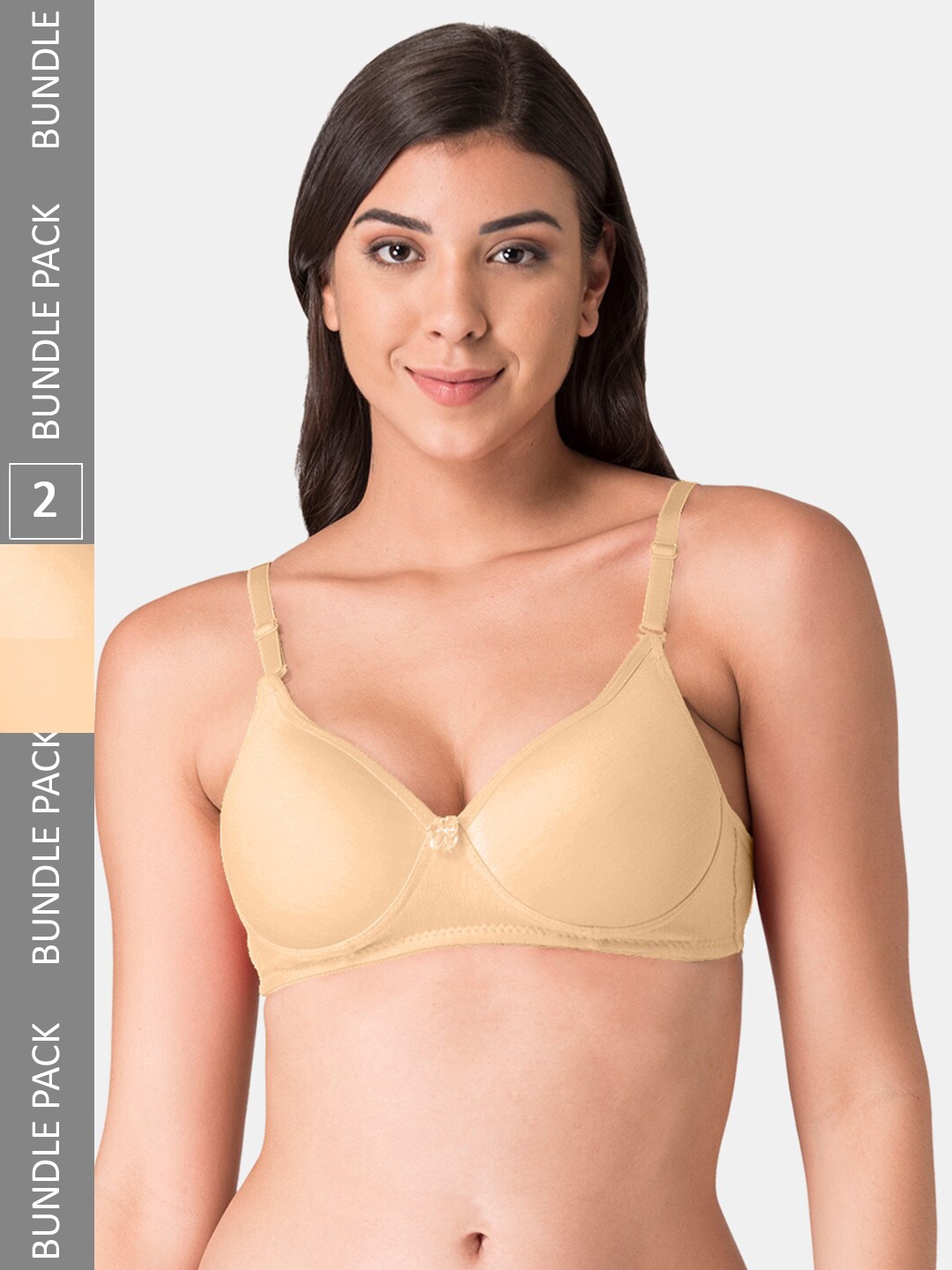 

KOMLI Heavily Padded All Day Comfort Seamless Push-Up Bra, Beige