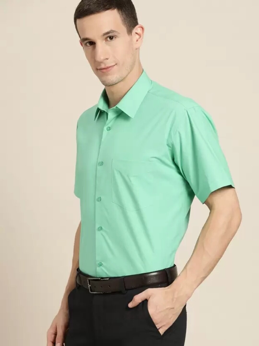 

Hancock Spread Collar Slim Fit Cotton Formal Shirt, Green