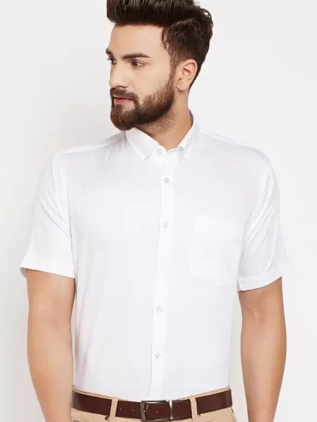 

Hancock Button-Down Collar Slim Fit Pure Cotton Formal Shirt, White