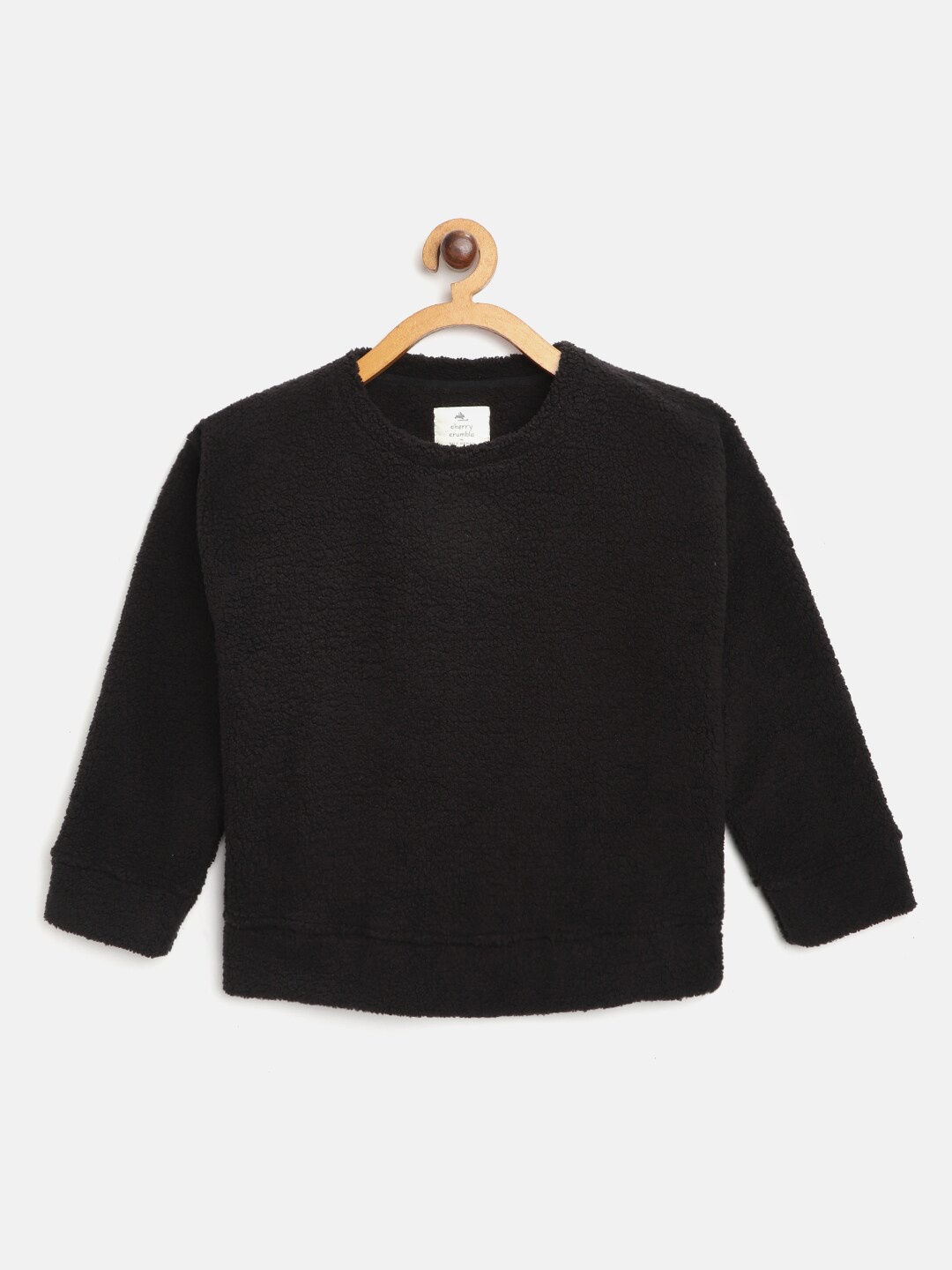 

Cherry Crumble Kids Hooded Neck Sweatshirt, Black