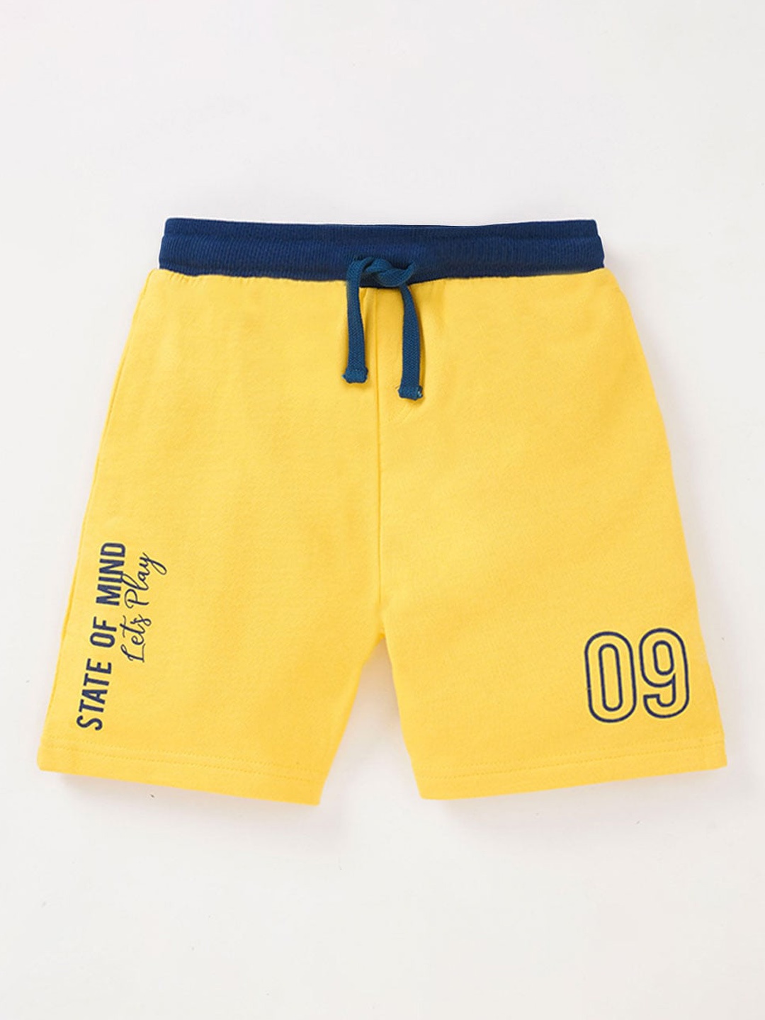 

Ed-a-Mamma Boys Typography Printed Cotton Shorts, Mustard