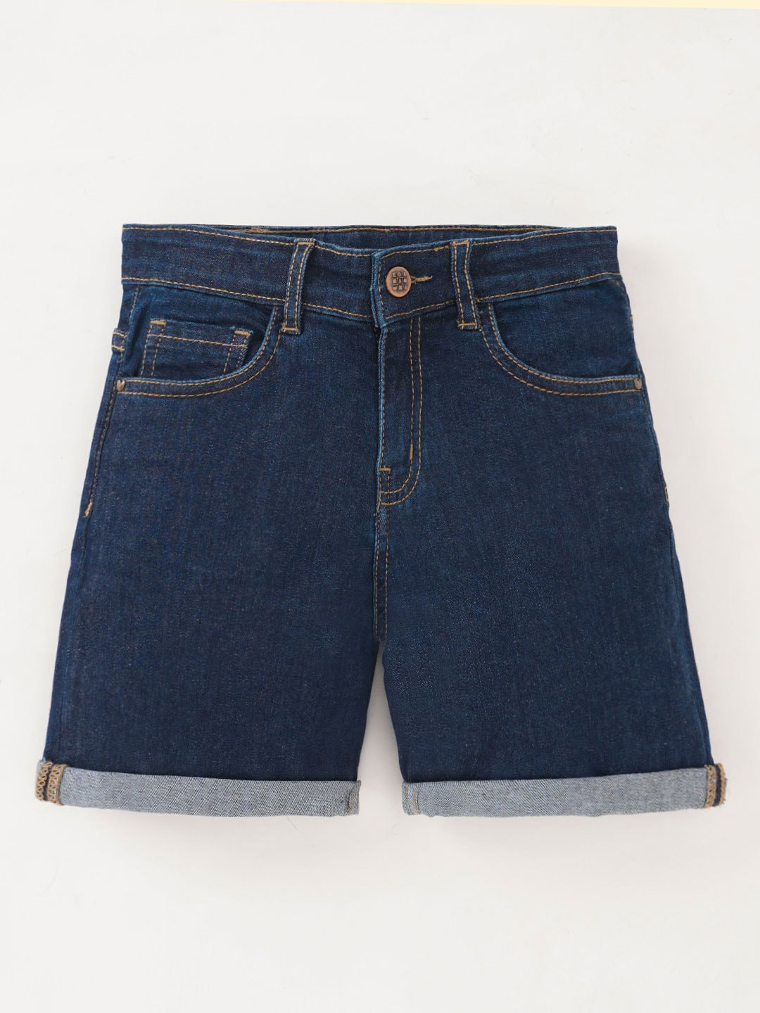 

Ed-a-Mamma Boys Mid-Rise Cotton Denim Shorts, Blue
