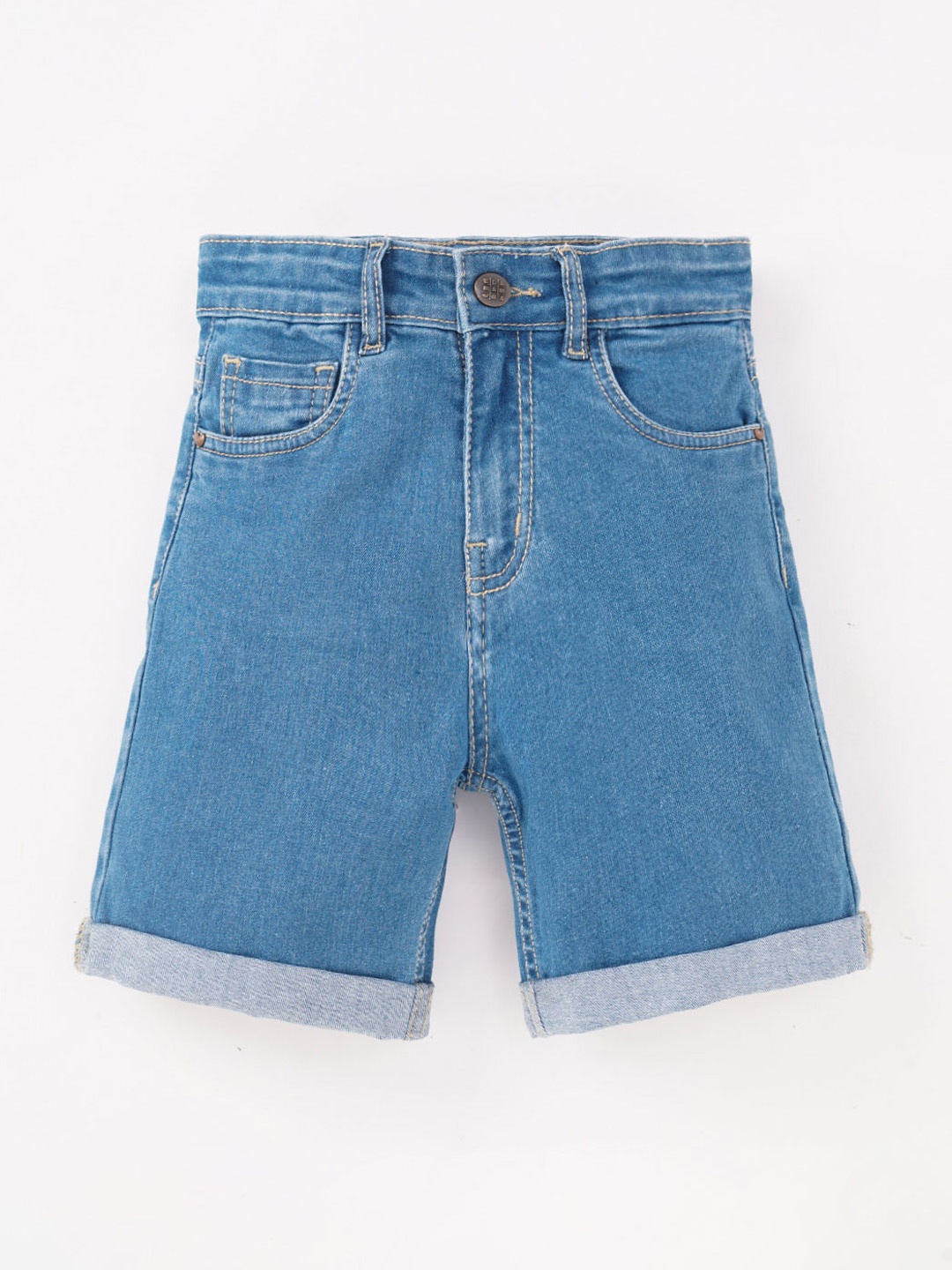 

Ed-a-Mamma Boys Mid-Rise Cotton Denim Shorts, Blue