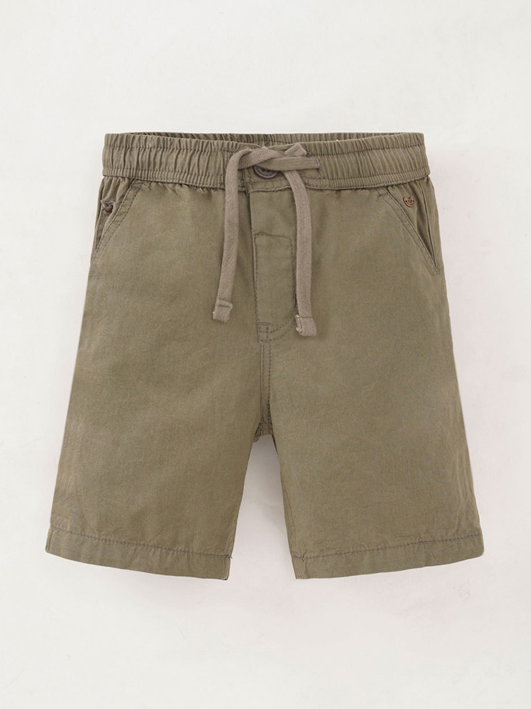 

Ed-a-Mamma Boys Mid-Rise Cotton Regular Shorts, Olive