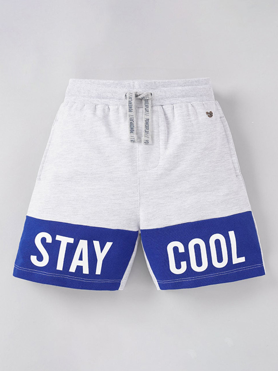 

Ed-a-Mamma Boys Typography Printed Cotton Regular Fit Shorts, Grey