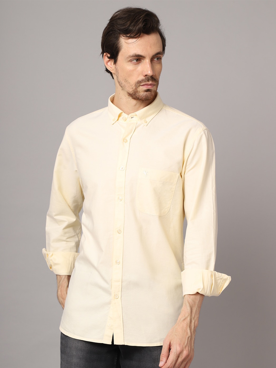 

Cantabil Spread Collar Casual Shirt, Yellow