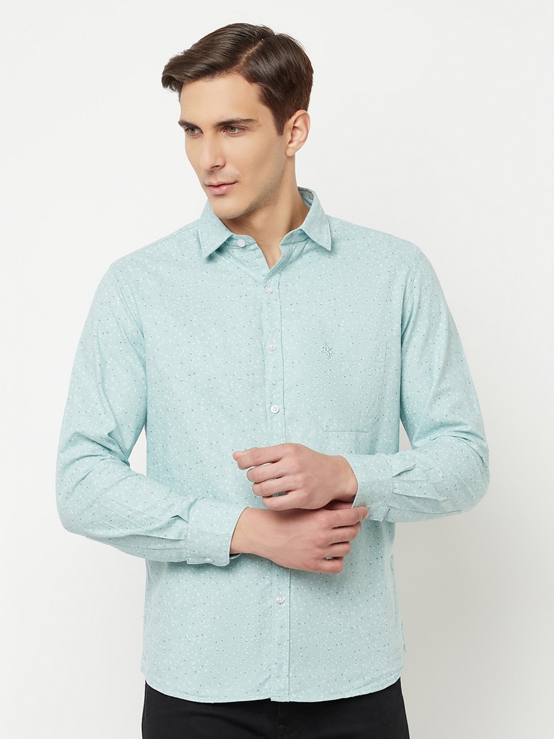 

Cantabil Printed Casual Shirt, Green