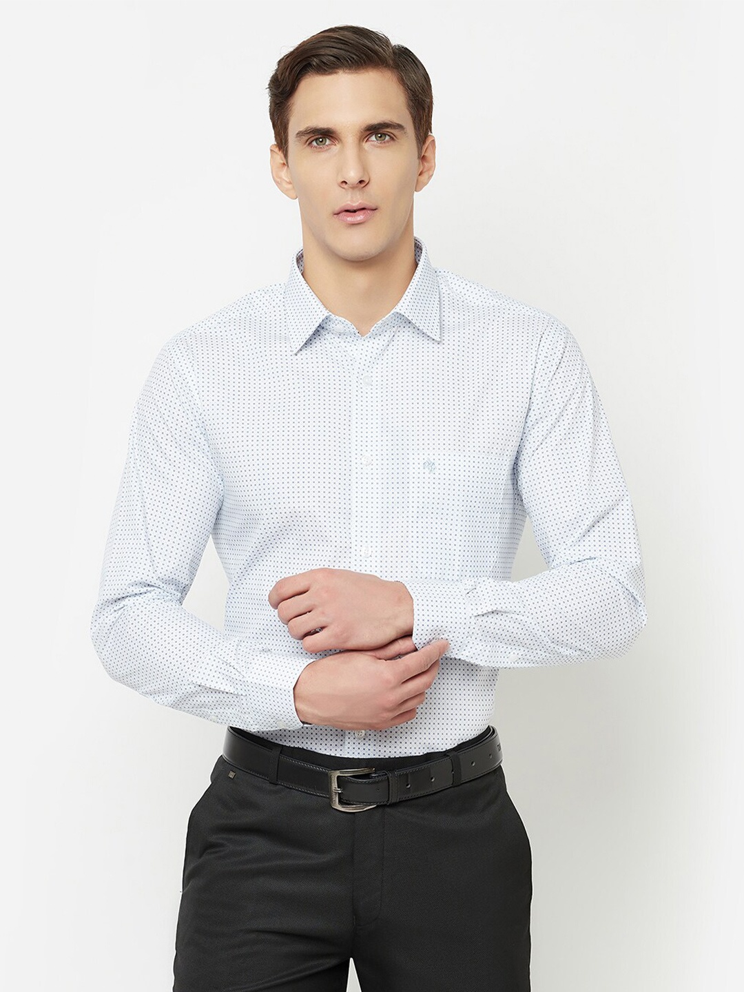 

Cantabil Printed Formal Shirt, White