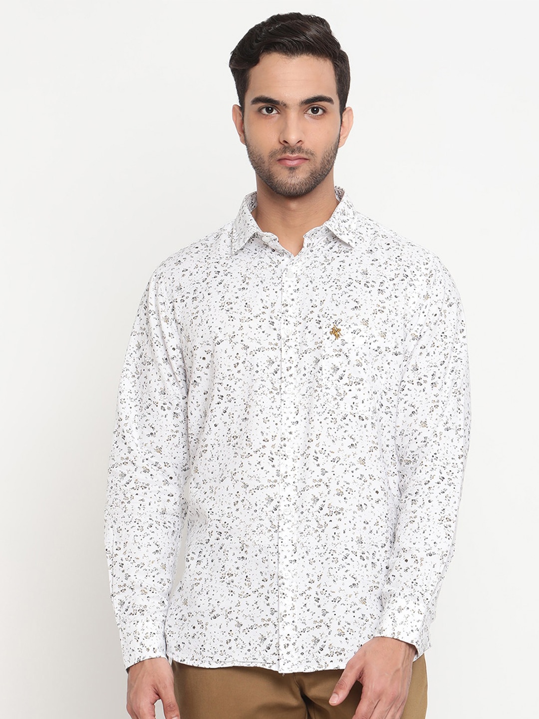 

Cantabil Floral Printed Casual Shirt, White