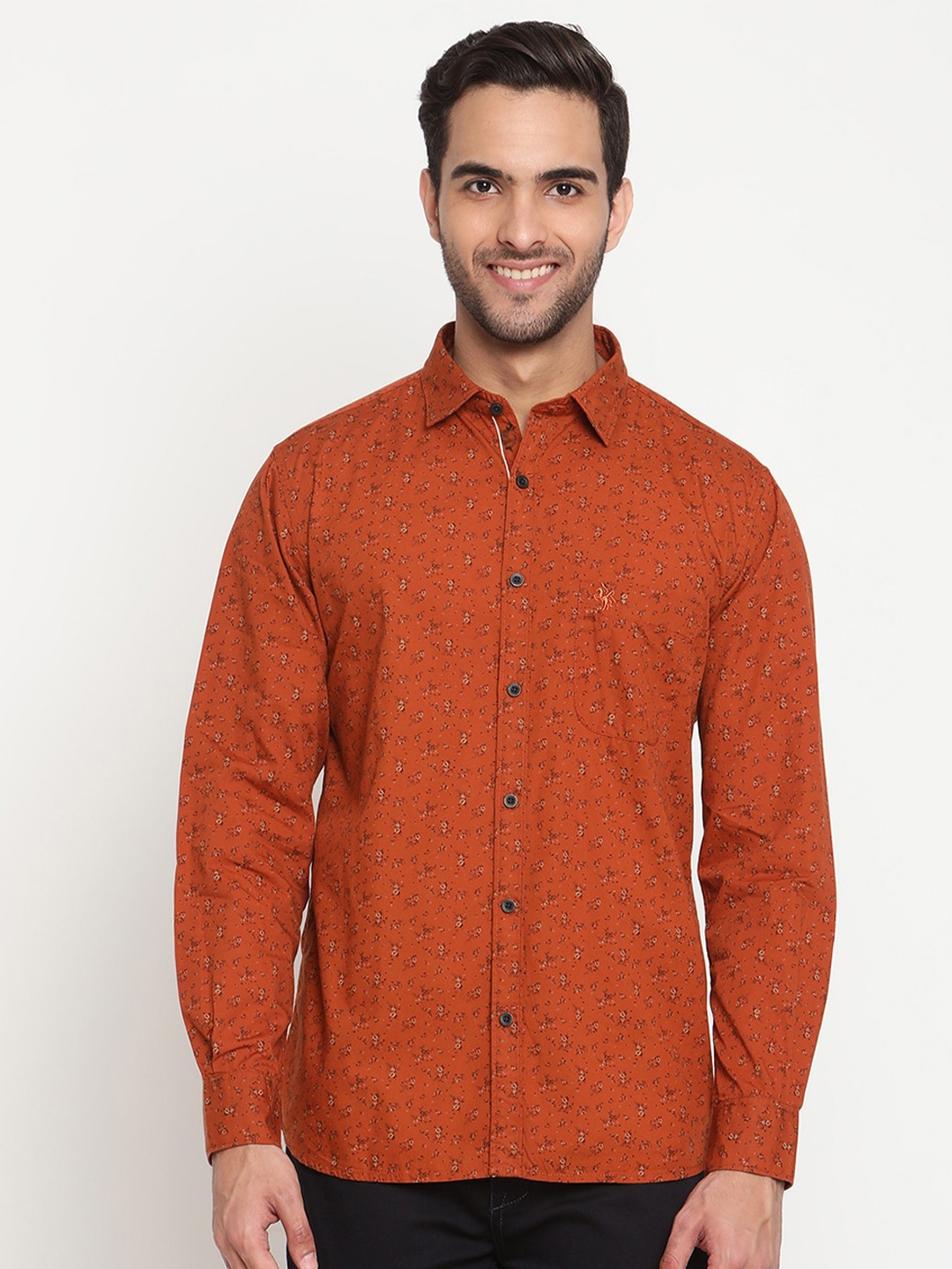 

Cantabil Floral Printed Cotton Casual Shirt, Red