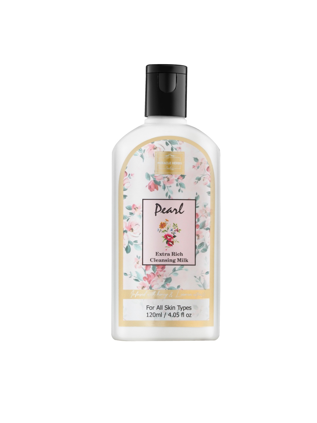 

MIRACLE HERBS Pearl Extra Rich Cleansing Milk - 120 ml, Pink
