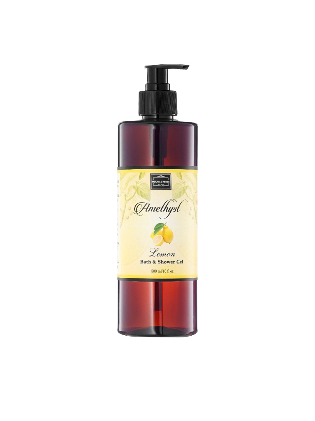

MIRACLE HERBS Amethyst Lemon Bath & Shower Gel 500 ml, Yellow