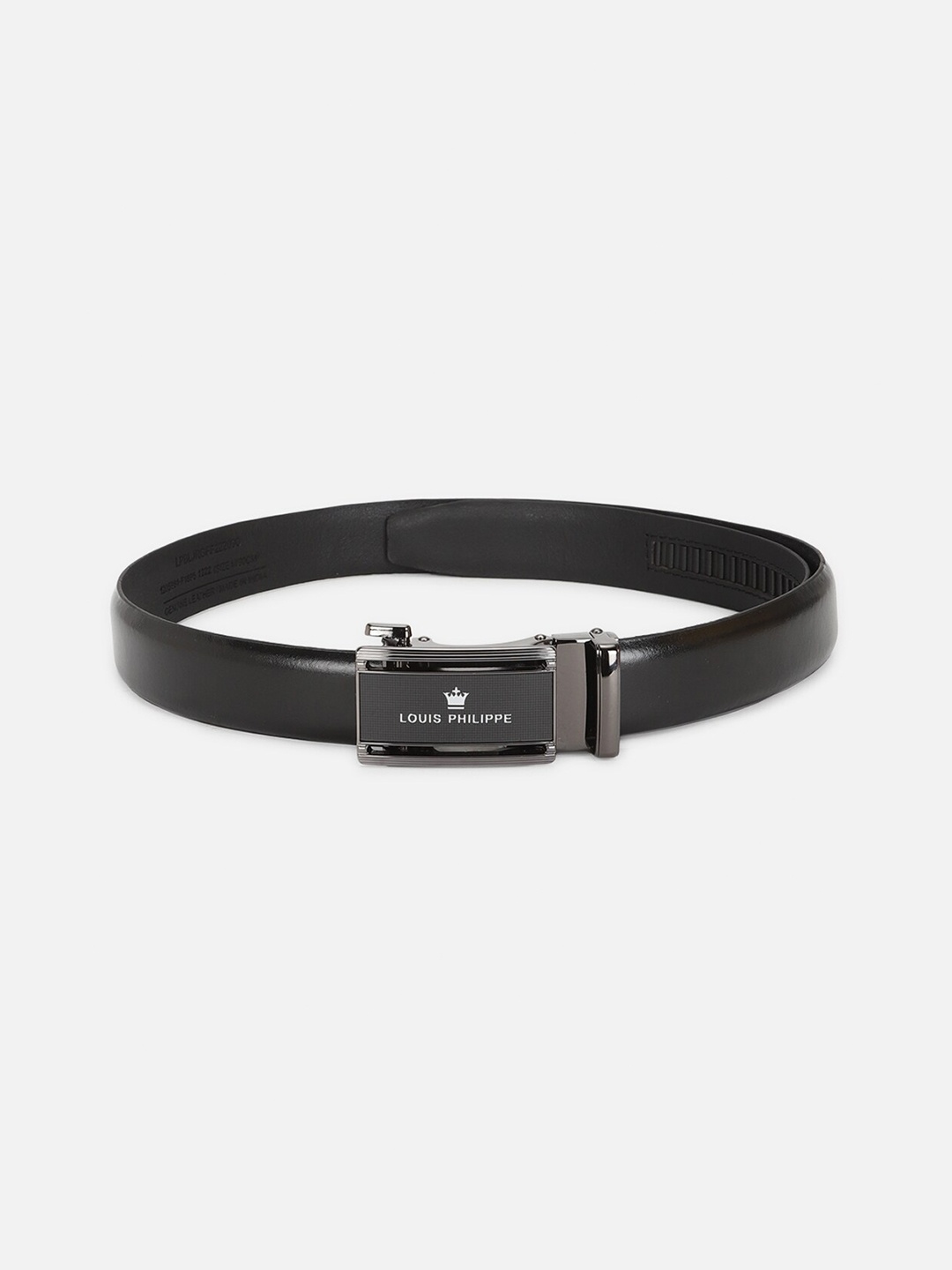 

Louis Philippe Men Leather Formal Belt, Black