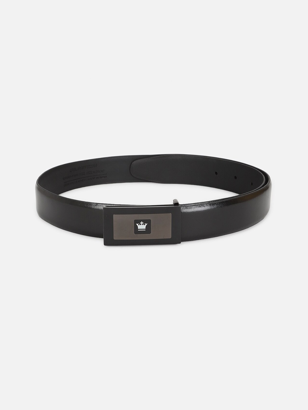 

Louis Philippe Men Leather Formal Belt, Black