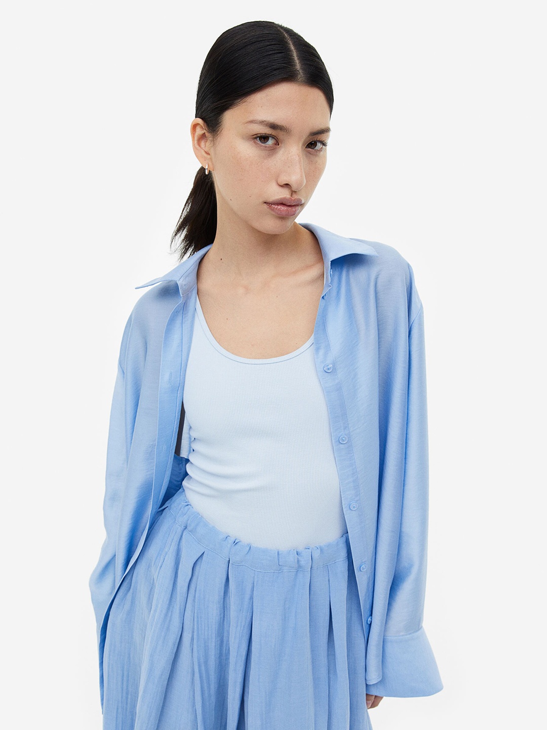 

H&M Woman Relaxed-fit shirt, Blue