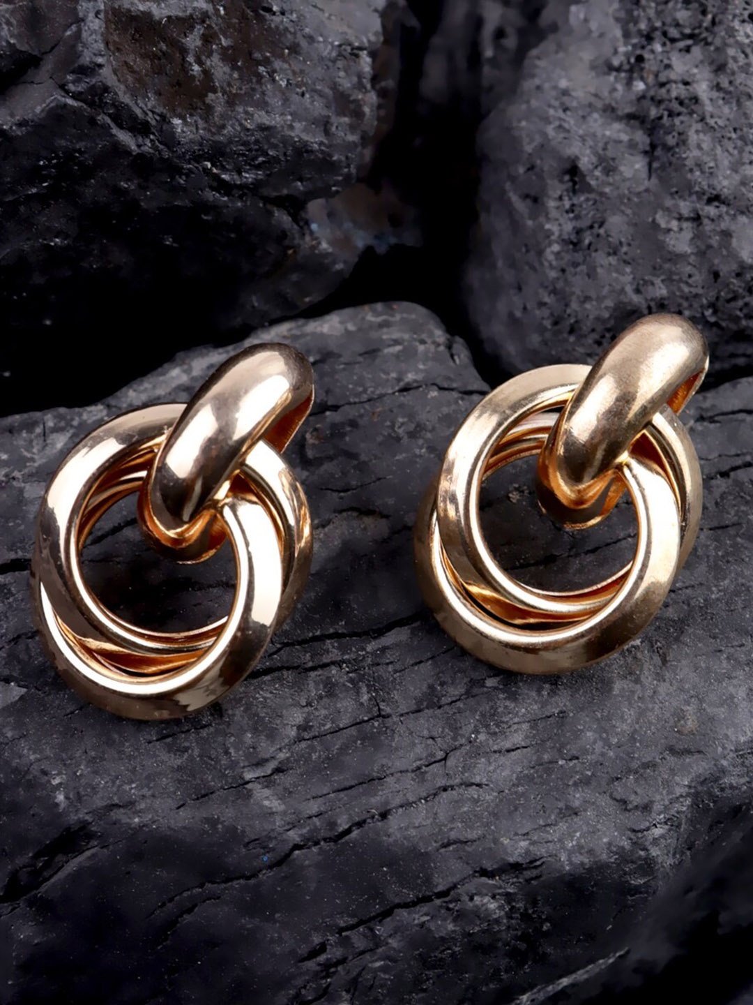 

Krelin Gold-Plated Contemporary Studs Earrings