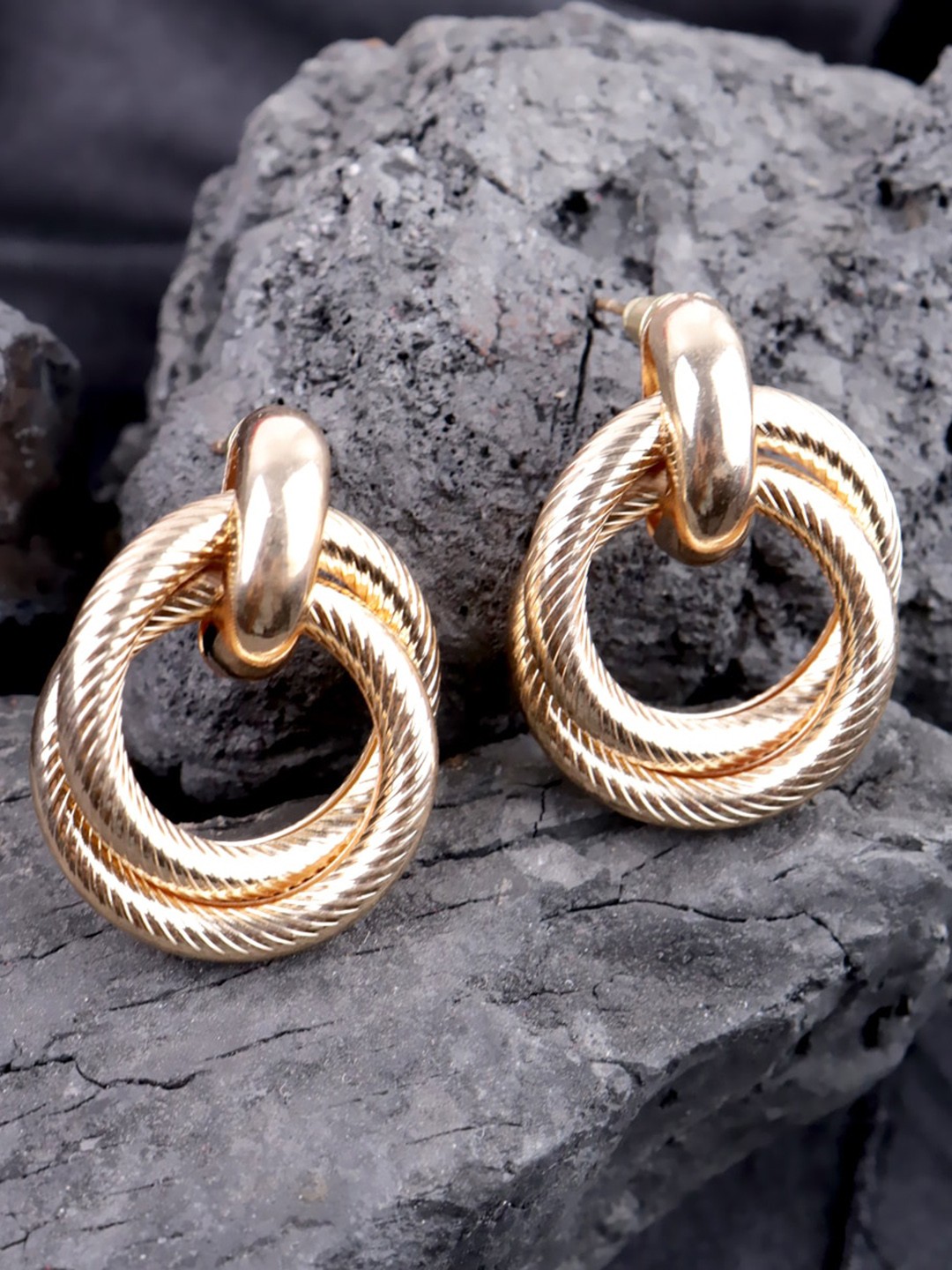 

Krelin Gold-Plated Circular Drop Earrings