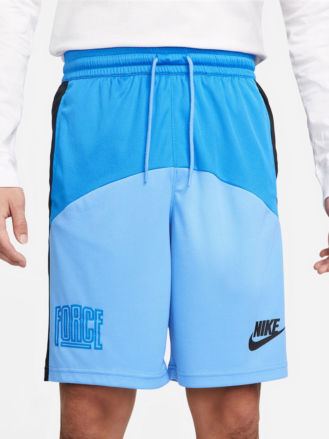 

Nike Men Colourblocked Dri-Fit START5BLK 11IN Basketball Shorts, Blue