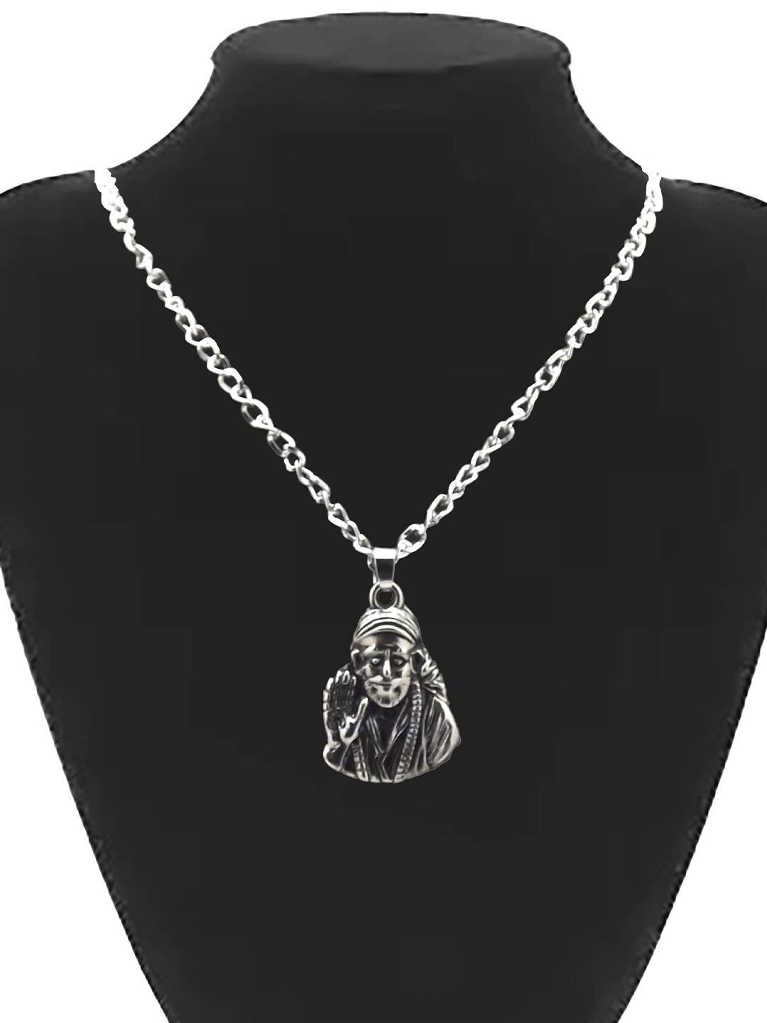 

FEMMIBELLA Men Silver-Plated Chain with Pendant