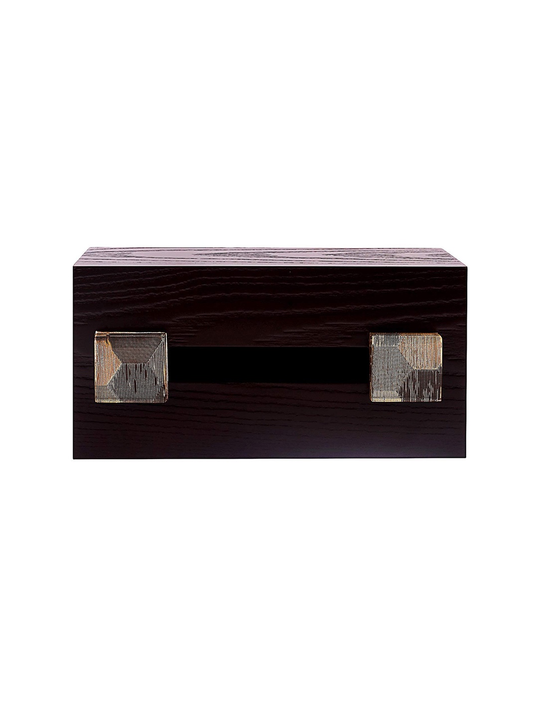 

COCKTAIL Brown Rectangular Shaped Textured Wooden Tissue Holder