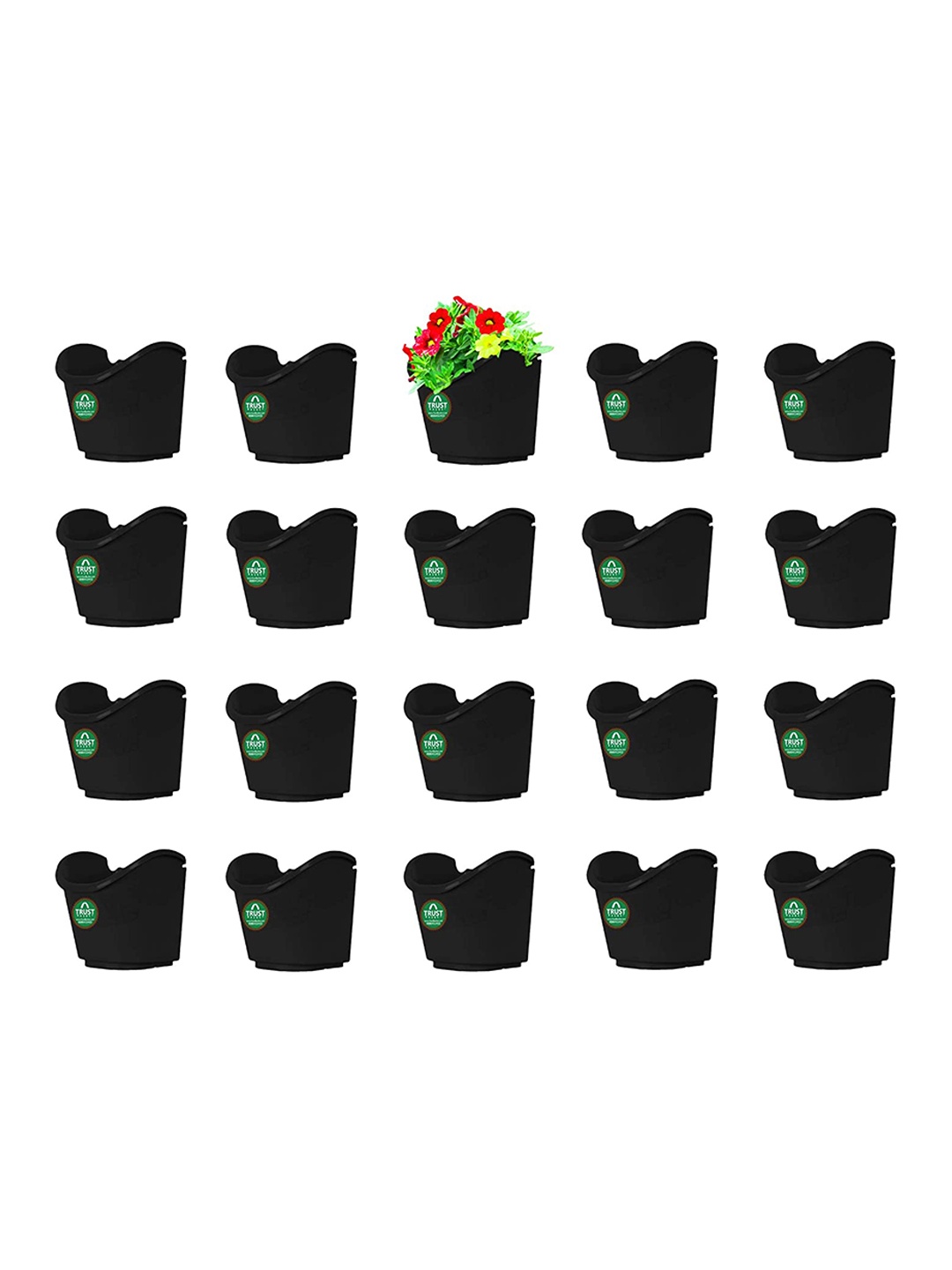 

TRUSTBASKET Black 20-Pcs Vertical Gardening Hanging Planters