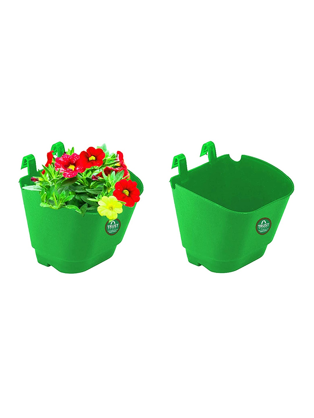 

TRUSTBASKET Green 2 Pieces Vertical Gardening Hanging Planters