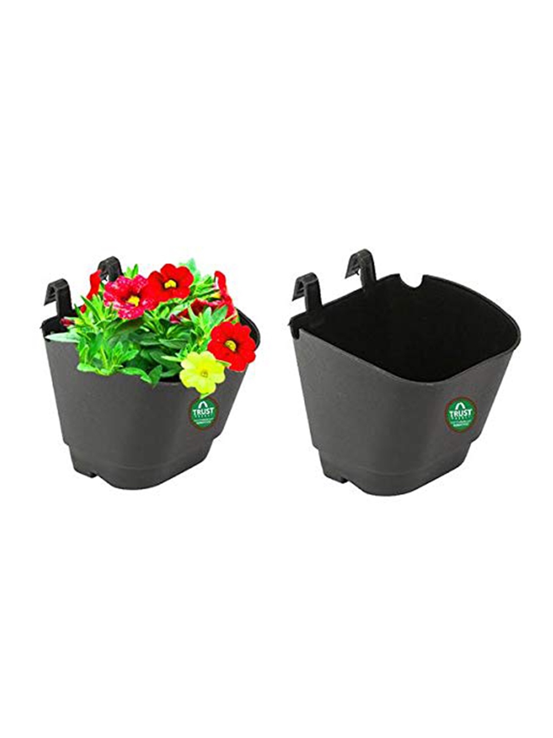 

TRUSTBASKET Black 2-Pcs Vertical Gardening Hanging Planters